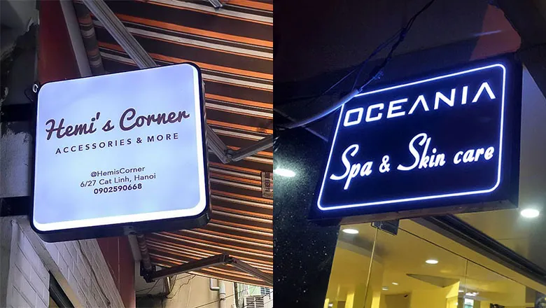 Biển vẫy vuông là hình thức quảng cáo ngoài trời có thiết kế độc đáo với cấu trúc hình vuông hoặc chữ nhật