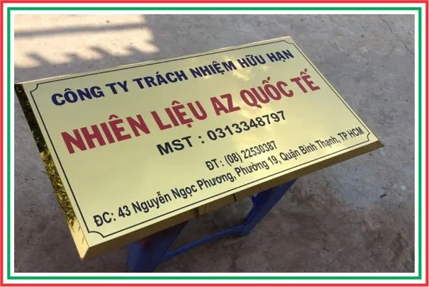 Các loại biển công ty alu phổ biến tại Làm Bảng Hiệu Co