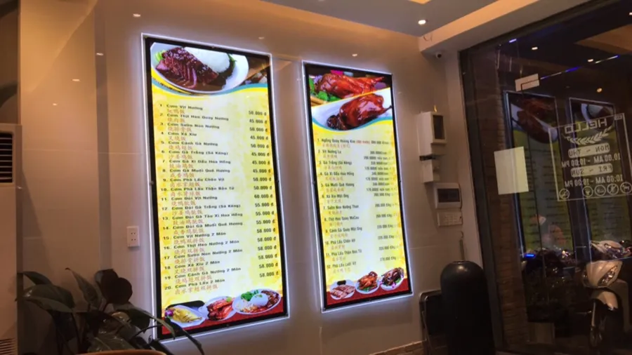 Các loại biển led menu phổ biến tại Làm Bảng Hiệu Co