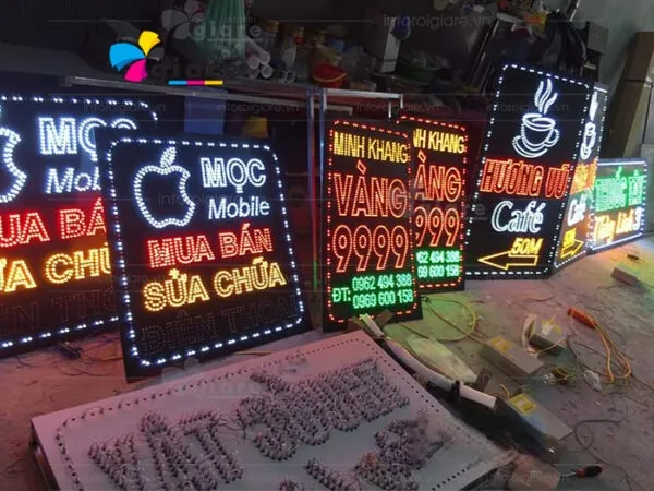 Dịch vụ làm biển led vẫy điện thoại    