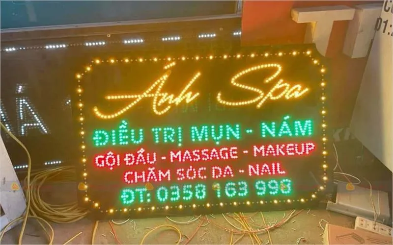 Dịch vụ làm biển led vẫy spa tại Làm Bảng Hiệu Co
