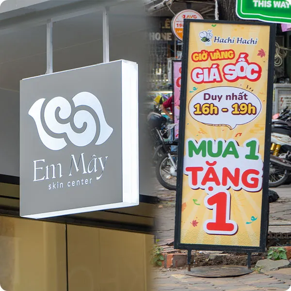 Lợi ích khi lựa chọn dịch vụ làm biển vẫy quảng cáo đẹp tại Làm Bảng Hiệu Co