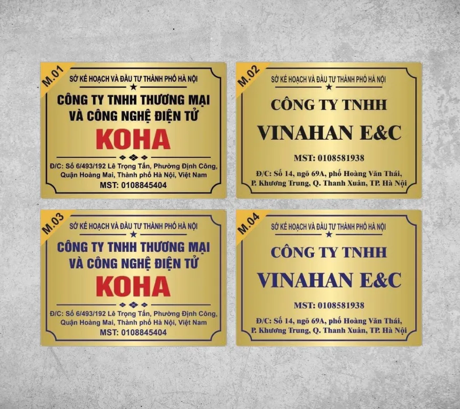 Mẫu biển công ty inox đẹp, hiện đại tại Làm Bảng Hiệu Co