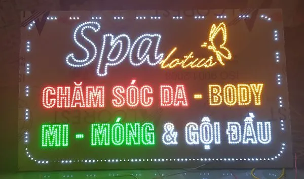 Quy trình làm biển led vẫy spa tại Làm Bảng Hiệu Co