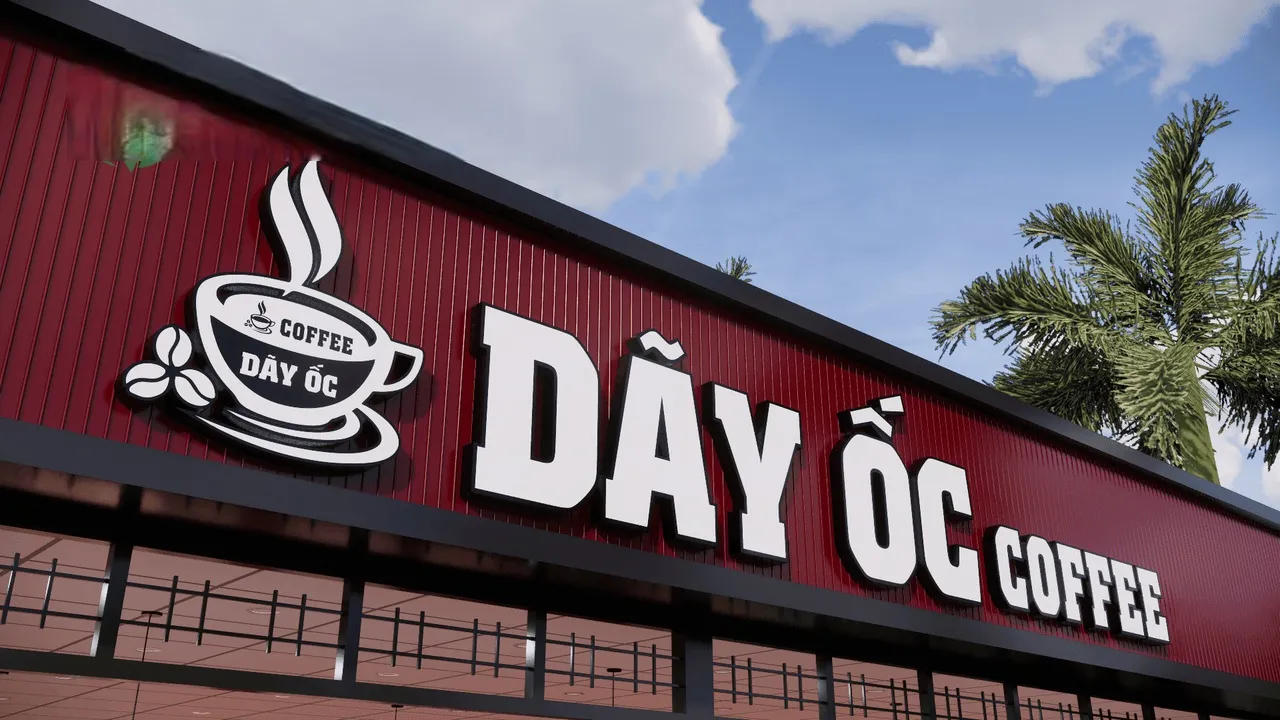 Bảng hiệu cafe sân vườn - Hòa hợp với thiên nhiên