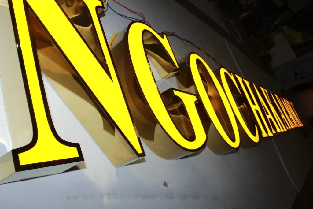 Dịch vụ làm chữ inox theo yêu cầu tại Làm Bảng Hiệu Co