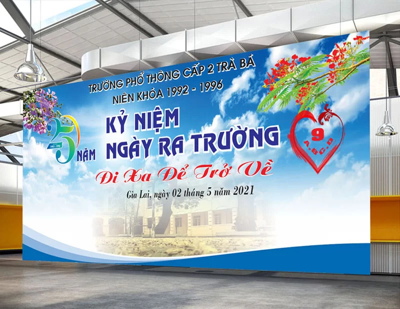 In backdrop sự kiện công ty là sản phẩm phổ biến nhất tại Làm Bảng Hiệu Co