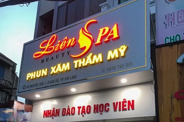 Làm Bảng Hiệu Co áp dụng quy trình sản xuất bảng hiệu spa chuyên nghiệp