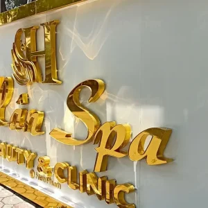 Bảng hiệu Alu – biển Alu chữ nổi – thi công Alu mặt dựng