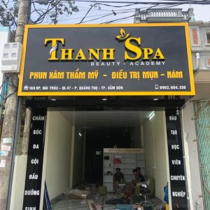 Bảng hiệu spa – biển spa thẩm mỹ – thiết kế phong cách hiện đại