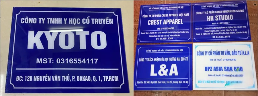 Biển công ty mica – bảng hiệu mica – thiết kế theo kích thước - Ảnh 2