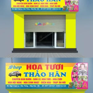 Biển quảng cáo shop hoa – bảng hiệu cửa hàng hoa tươi – thiết kế theo phong cách riêng