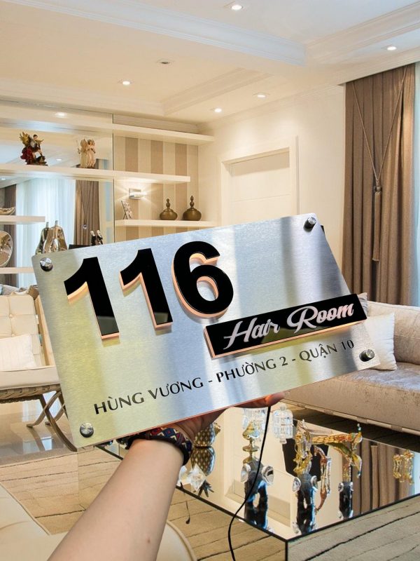 Biển số nhà – làm số nhà theo yêu cầu – chất liệu mica/alu/inox - Ảnh 12