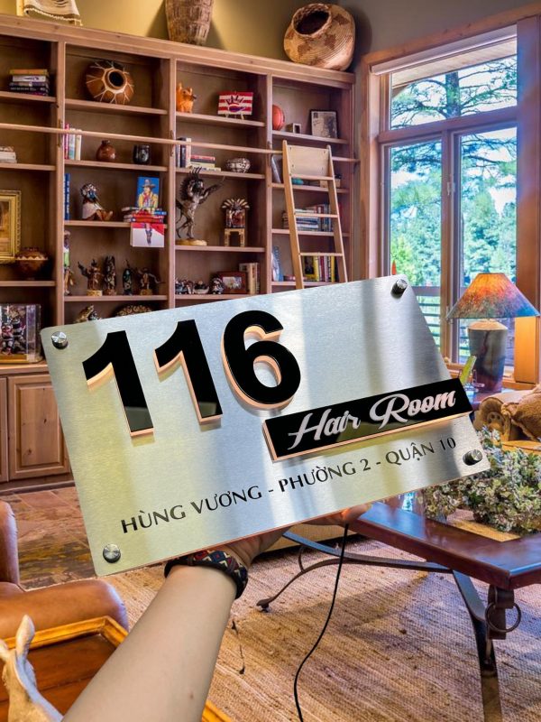 Biển số nhà – làm số nhà theo yêu cầu – chất liệu mica/alu/inox - Ảnh 6