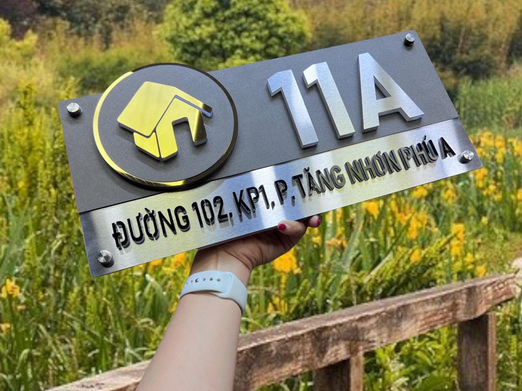 Biển số nhà – làm số nhà theo yêu cầu – chất liệu mica/alu/inox - Ảnh 3