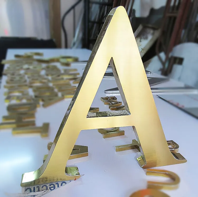 Chữ inox mạ vàng – chữ inox vàng gương – chữ inox quảng cáo - Ảnh 4