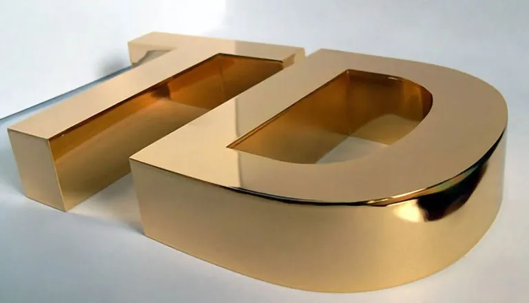 Chữ inox mạ vàng – chữ inox vàng gương – chữ inox quảng cáo - Ảnh 5