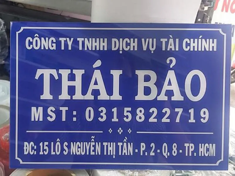 Biển công ty mica – bảng hiệu mica – thiết kế theo kích thước - Ảnh 4