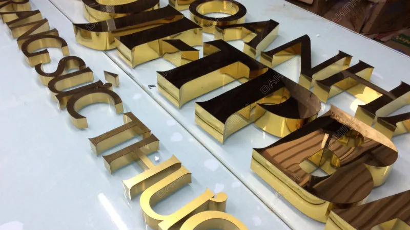 Chữ inox mạ vàng – chữ inox vàng gương – chữ inox quảng cáo - Ảnh 3