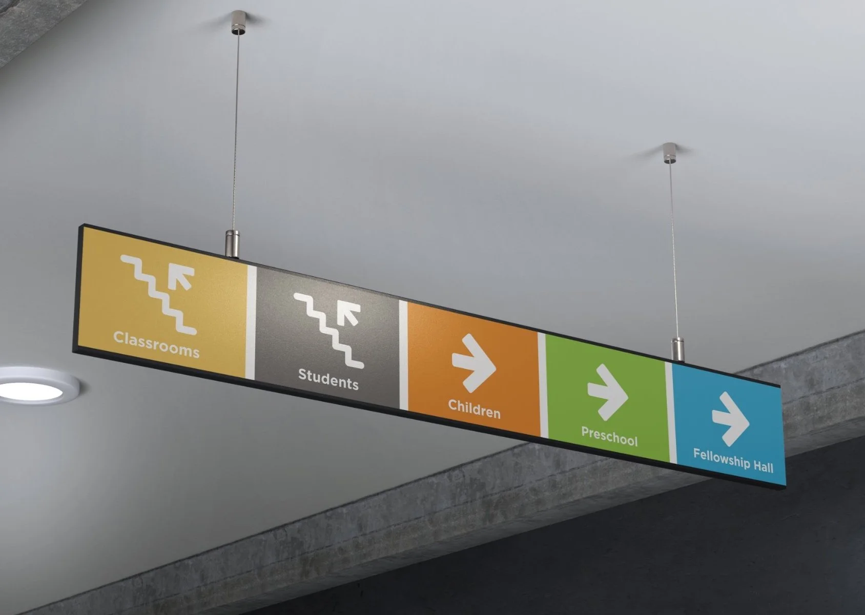 Xây dựng bản đồ wayfinding tổng thể (toàn tòa nhà) trước khi vẽ từng biển, tránh “vá víu” cục bộ dẫn đến mất đồng bộ.