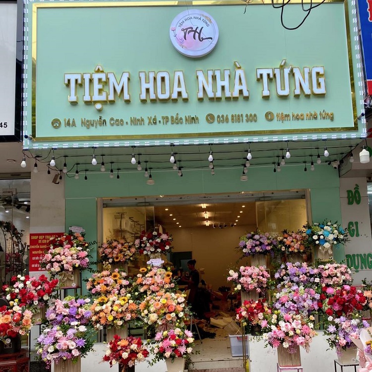 Mẫu Bảng Hiệu Shop Hoa Tươi Đẹp, Tinh Tế Nhất - Ảnh 3