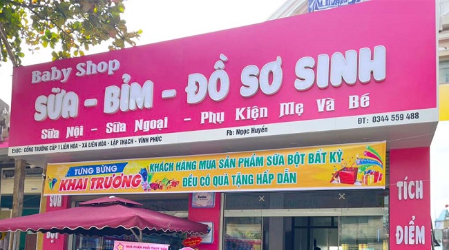 Mẫu Bảng Hiệu Cửa Hàng Bỉm Sữa Đẹp Nhất - Ảnh 11