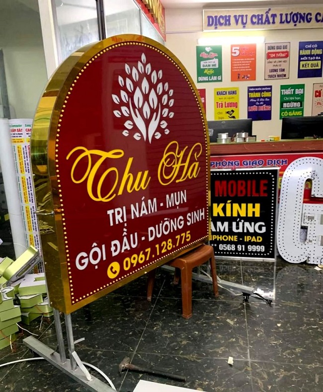 Mẫu Bảng Hiệu Gội Đầu Dưỡng Sinh Đẹp, Sang Trọng - Ảnh 3