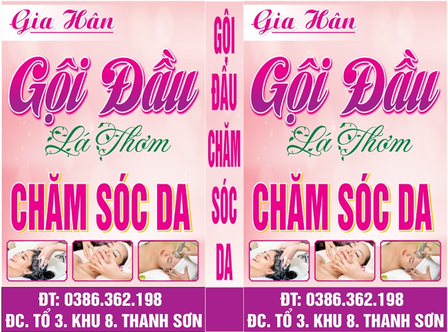 Mẫu Bảng Hiệu Gội Đầu Dưỡng Sinh Đẹp, Sang Trọng - Ảnh 4