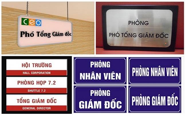 Làm Biển Phòng Ban, Bảng Tên Phòng | Mẫu Đẹp