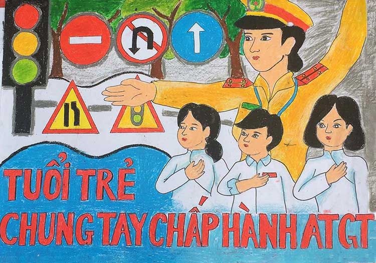 Mẫu Poster An Toàn Giao Thông Đẹp, Ấn Tượng Nhất - Ảnh 4