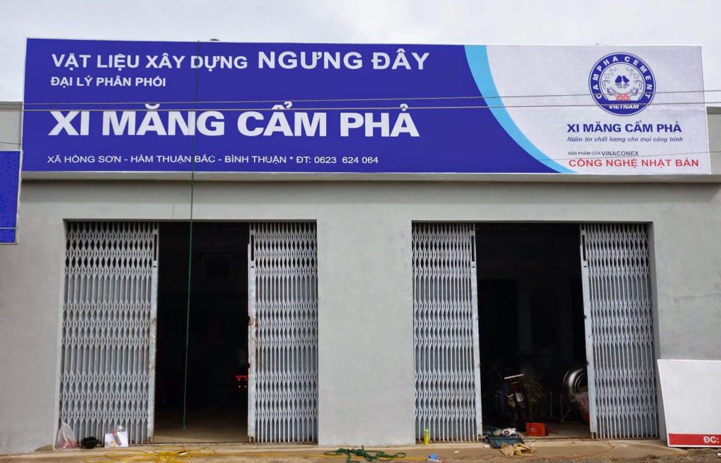 Bảng hiệu mica chữ nổi cho Xi Măng Cẩm Phả