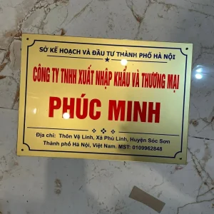 Biển công ty mica 21x30cm